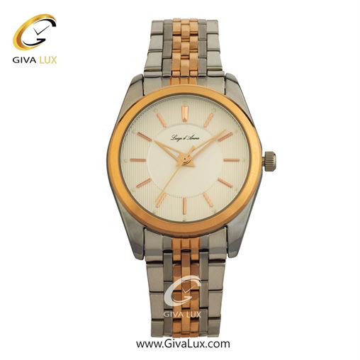 ساعت مچی اورجینال زنانه LdA | لوئیجی د آنا | Luigi d'Ana نقره ای-رزگلد | رزگلد-نقره ای| سفید| کد رفرنس 2361